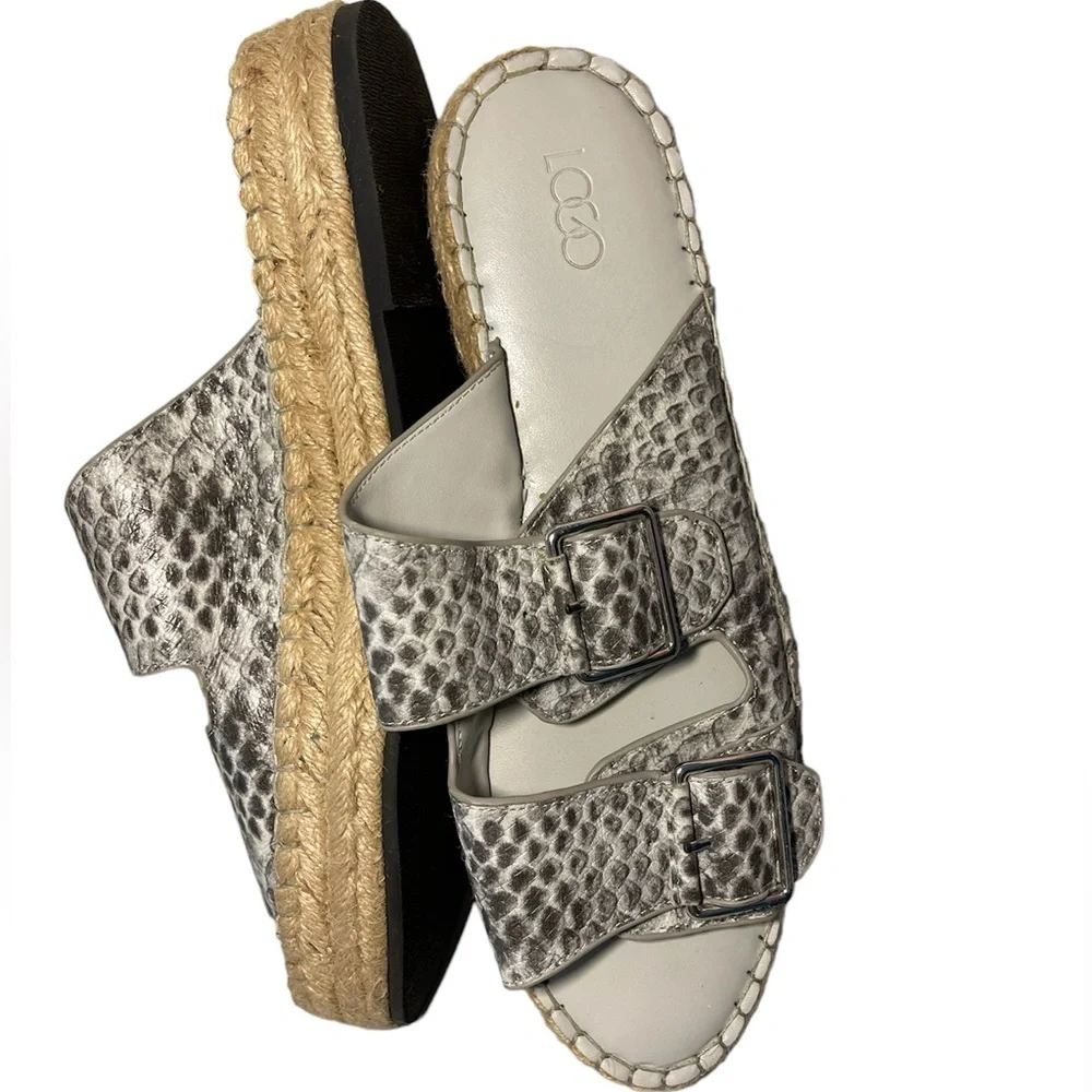 Snakeskin Patterned Platform Women's Esqadrilles